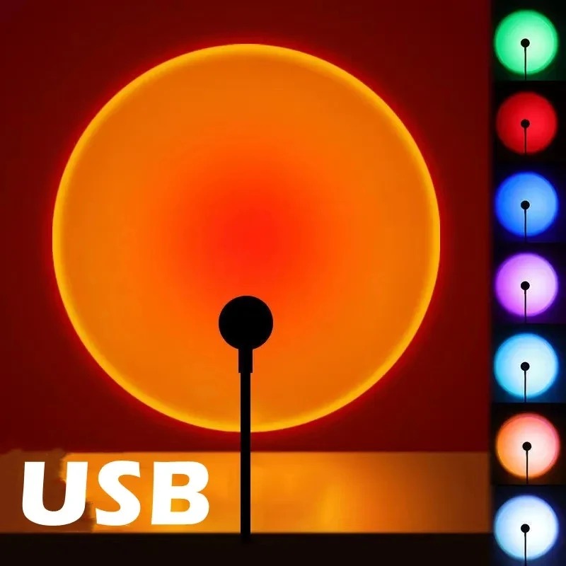 Sunset Lamp Projection - Lámpara de proyección de puesta de
