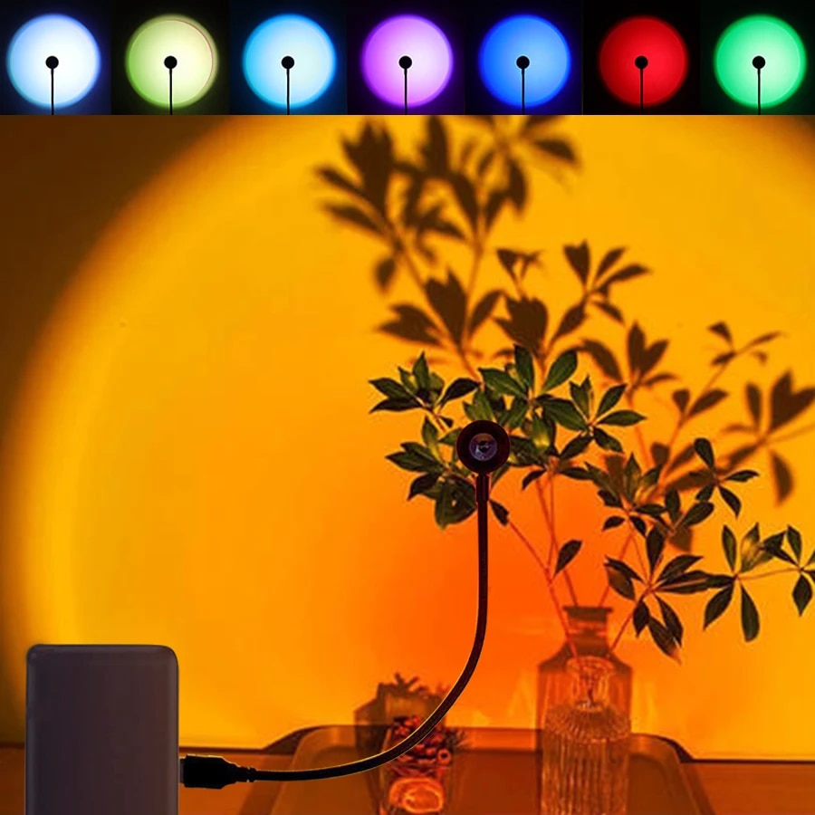 Sunset Lamp Projection - MeeToo-Lámpara de ambiente de puesta de