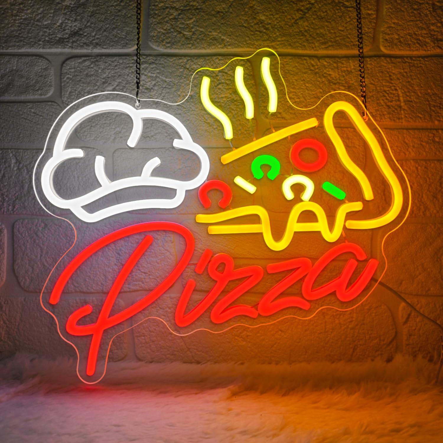 Wall Decor Lighting - Letrero Luminoso de Pizza, Luces LED