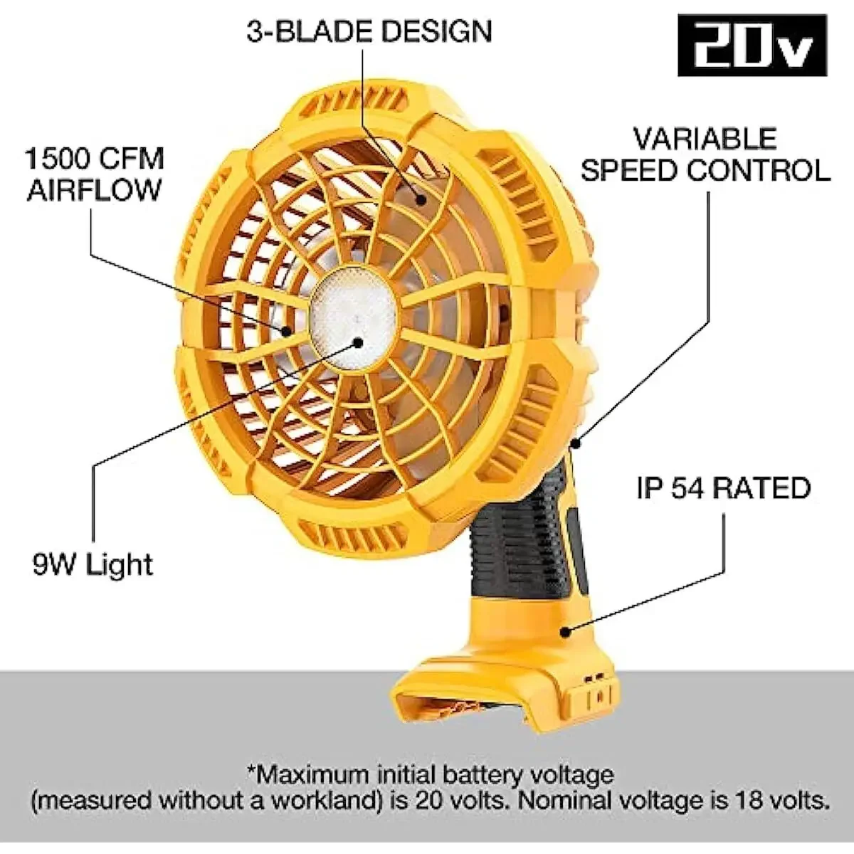 Ventilador portátil para lugar - Garage Lighting Decor reseña y precio