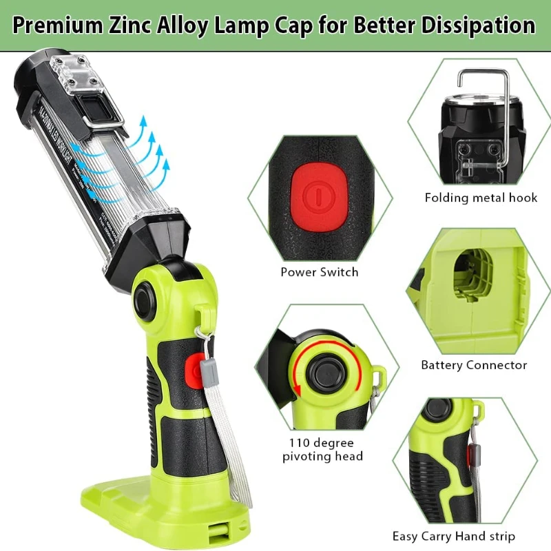 Luz de trabajo LED para Ryobi  - Garage Lighting Decor reseña y precio