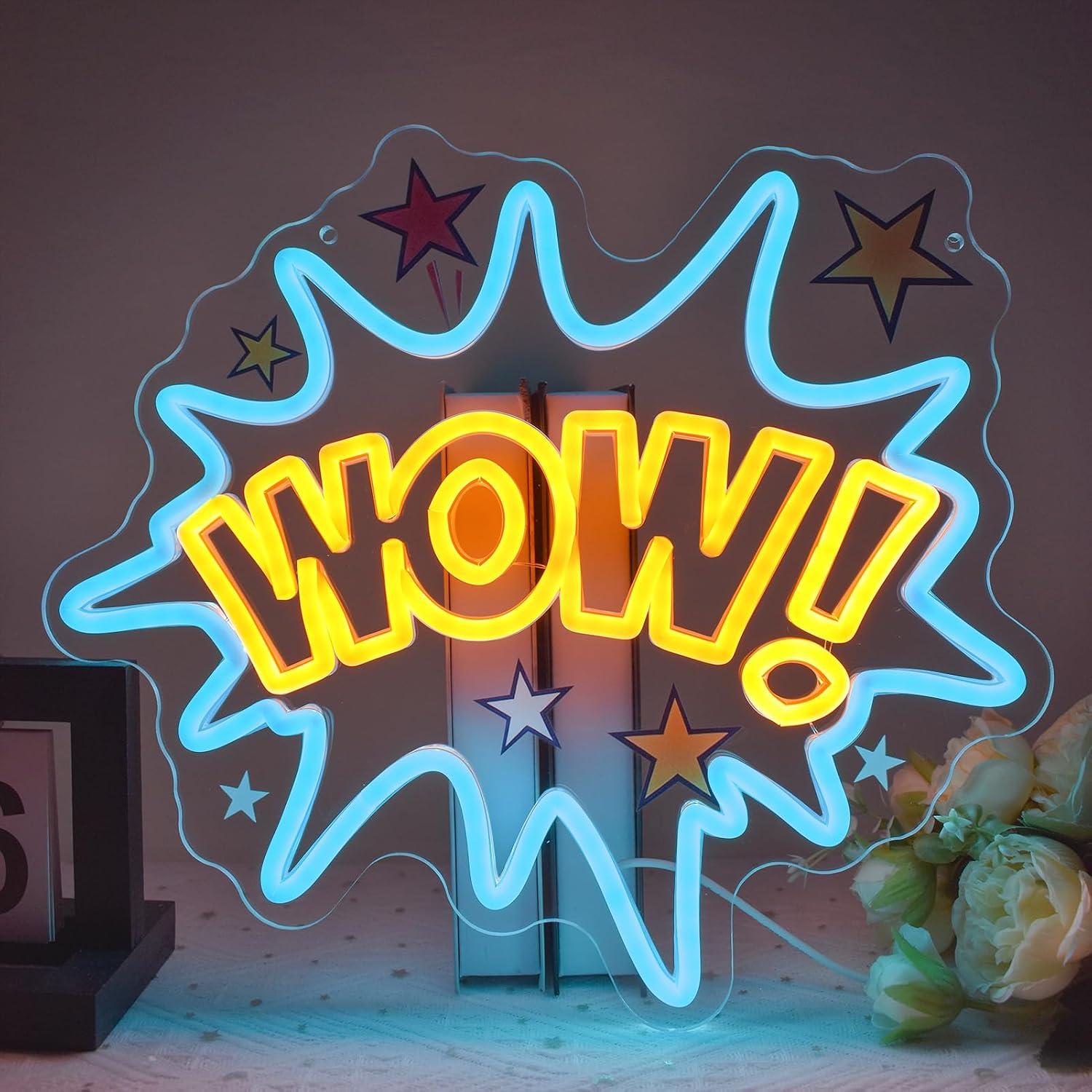 Letrero de Neón WOW, Luces LED - Lighting Decor Wow reseña y precio