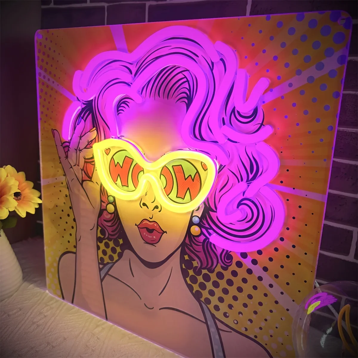 Wow Lady Pop Art LED letrero d - Lighting Decor Wow reseña y precio