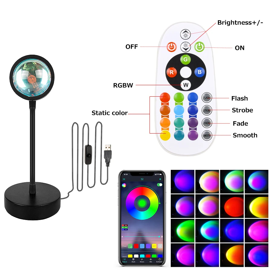 Lámpara de proyección de puest - Sunset Lamp Projection reseña y precio