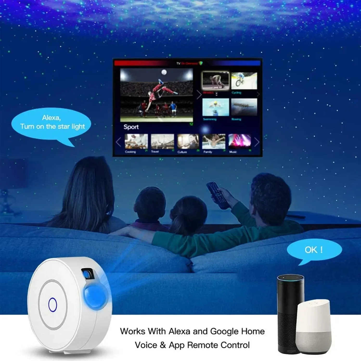Proyector inteligente de cielo - Sunset Lamp Projection reseña y precio