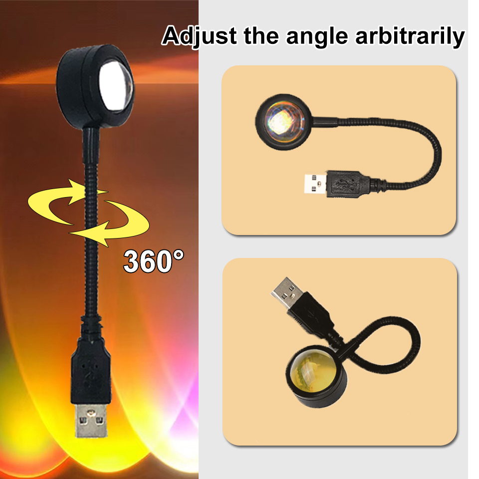 1x USB lámpara de puesta de so - Sunset Lamp Projection reseña y precio