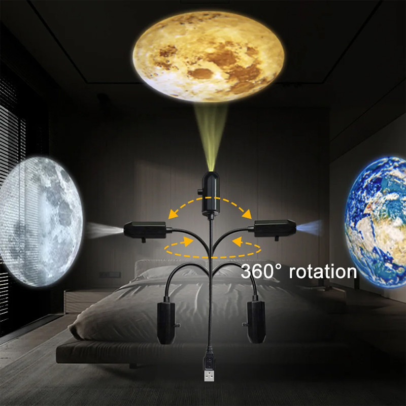 USB techo Luna tierra proyecci - Sunset Lamp Projection reseña y precio