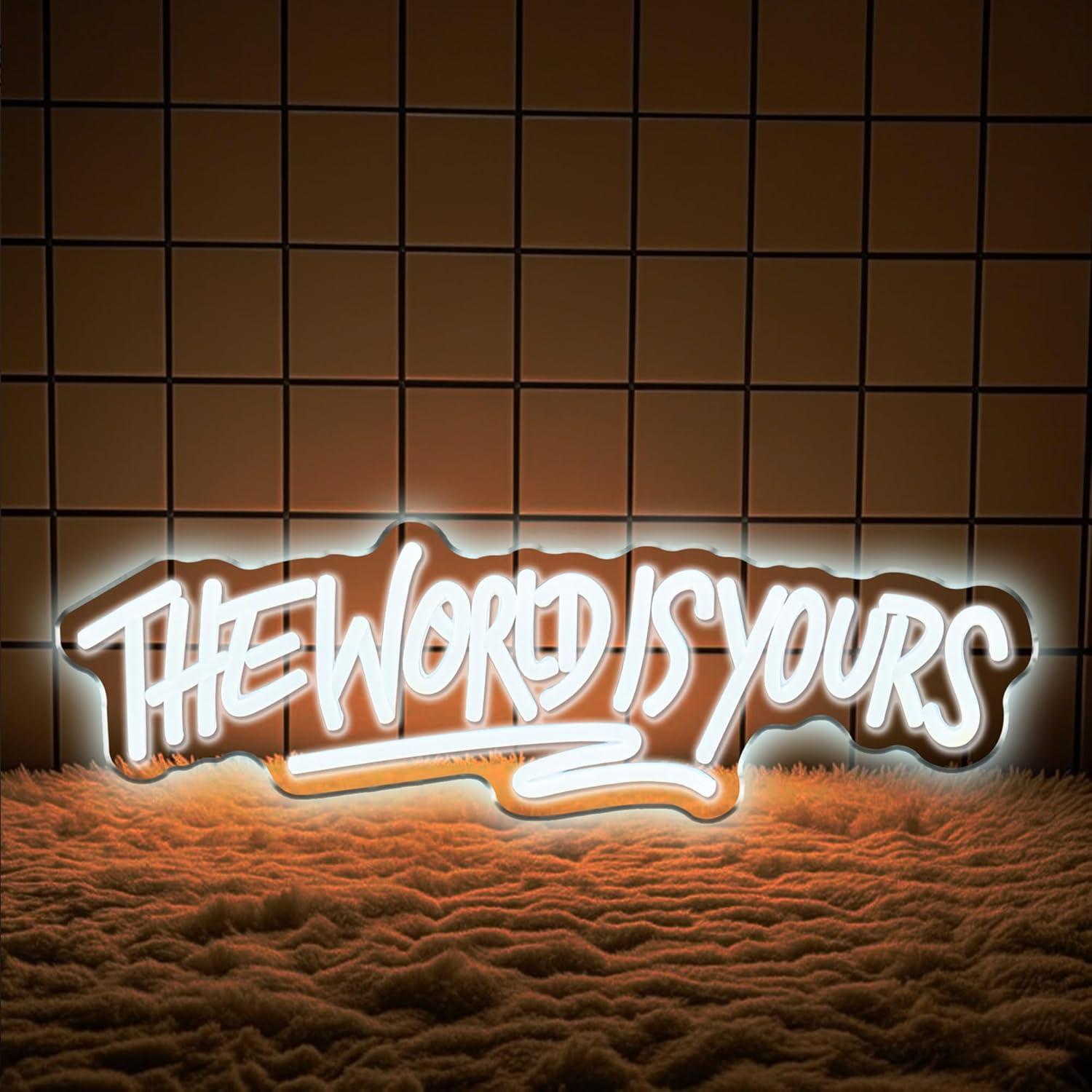 Letrero de neón The World is Y - Wall Decor Lighting reseña y precio