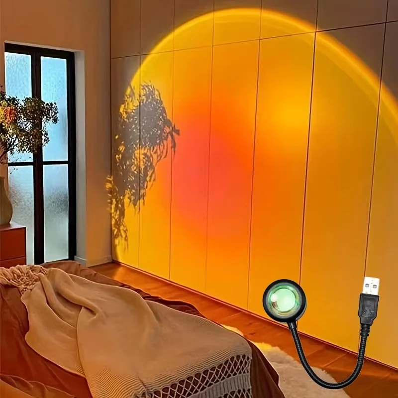 Mini USB ED lámpara de puesta  - Sunset Lamp Projection reseña y precio