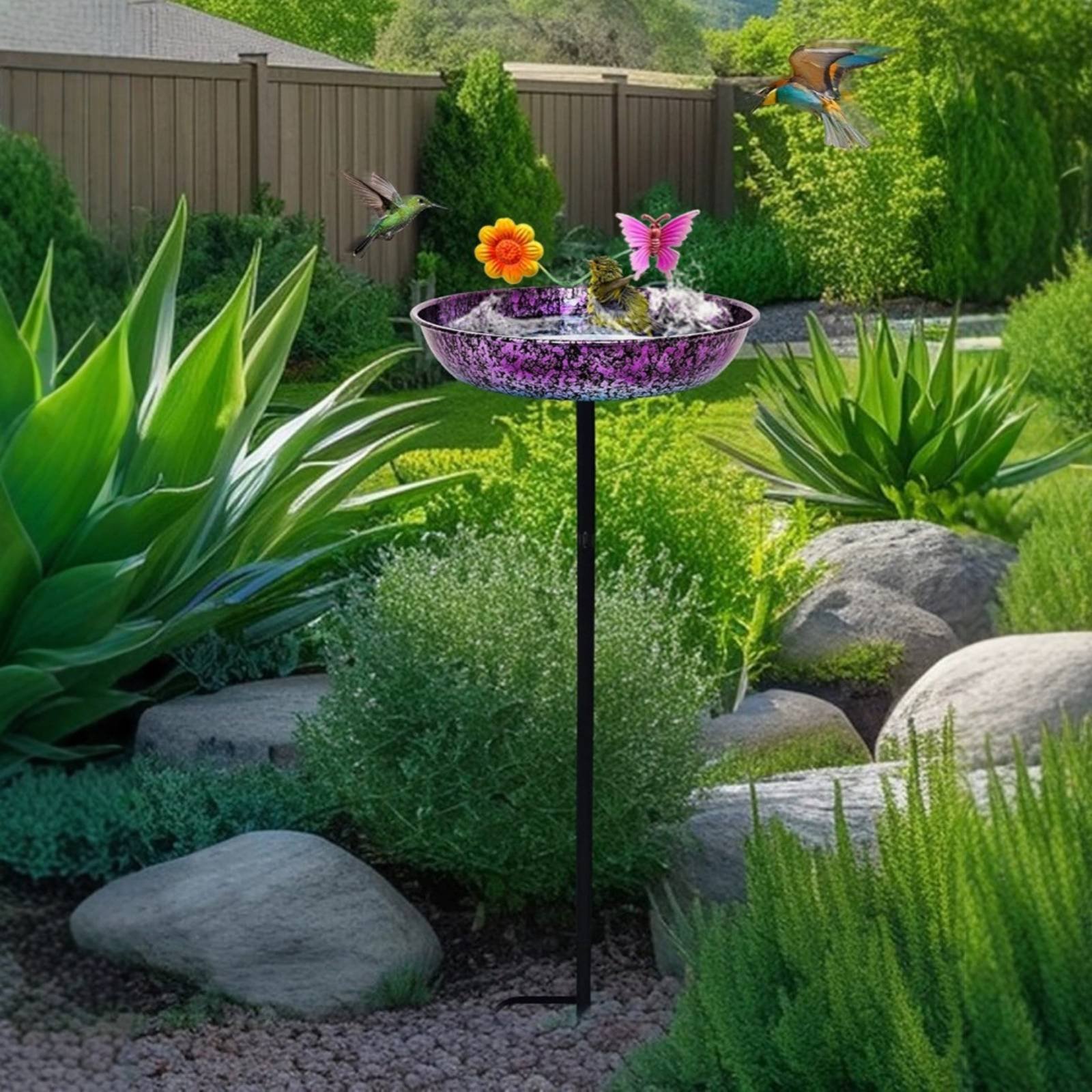 Baño para Pájaros de Metal, Du - Elegant Decor & Lighting Llc reseña y precio