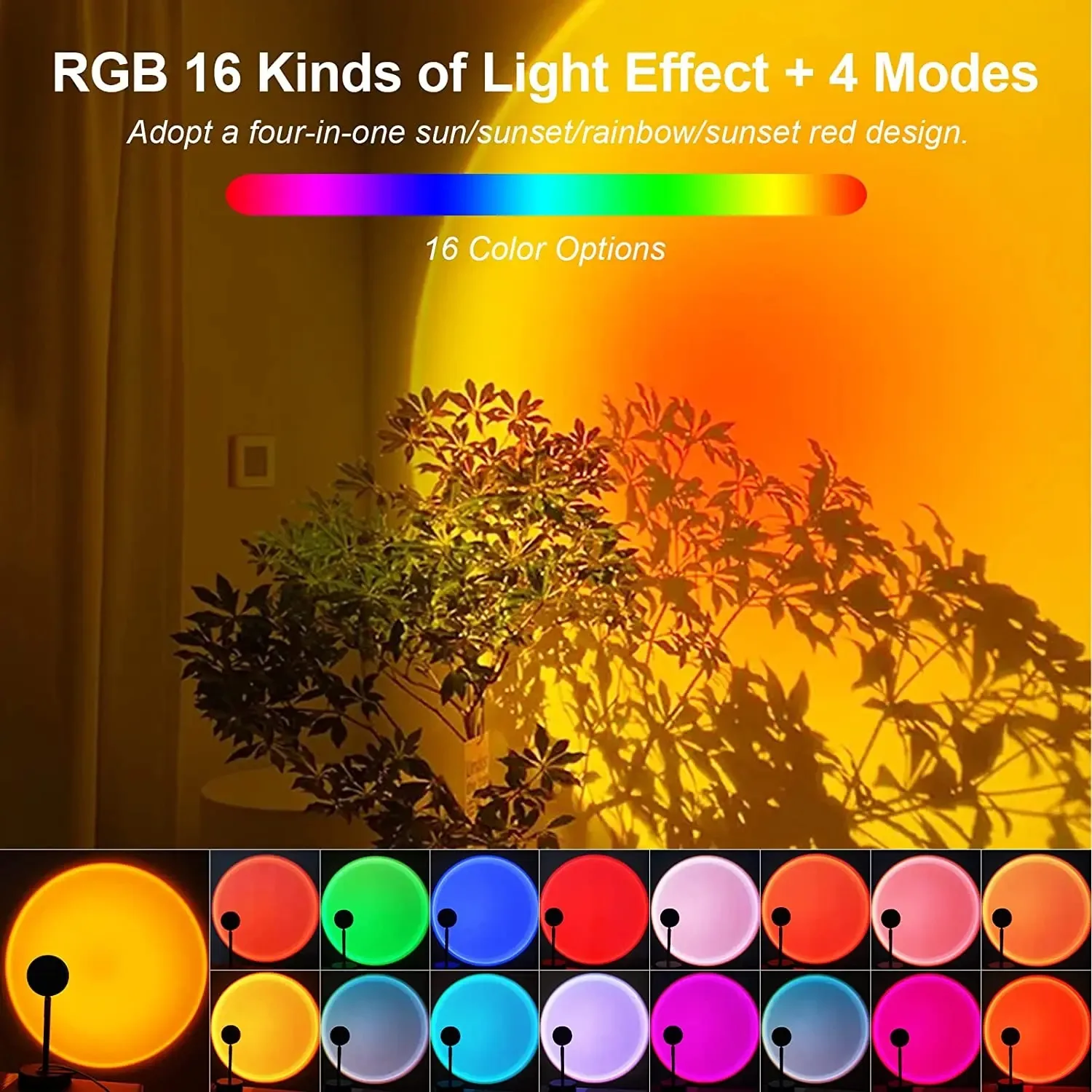 Lámpara de puesta de sol de 16 - Sunset Lamp Projection reseña y precio